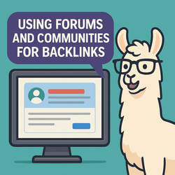 Llama giving backlink tips on a forum thread